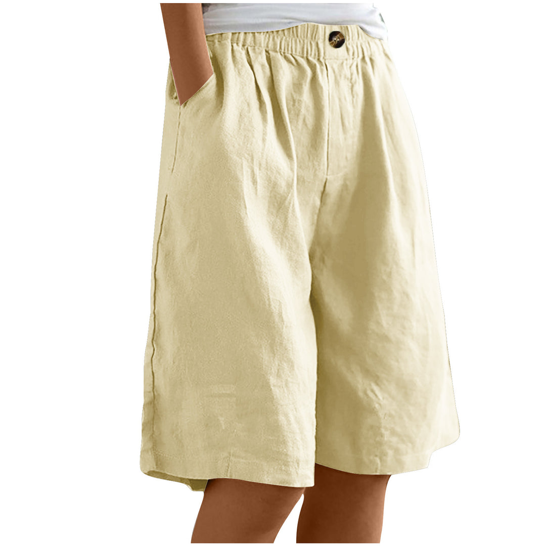 Aurelia™ – Linen Luxe High-Waist Shorts