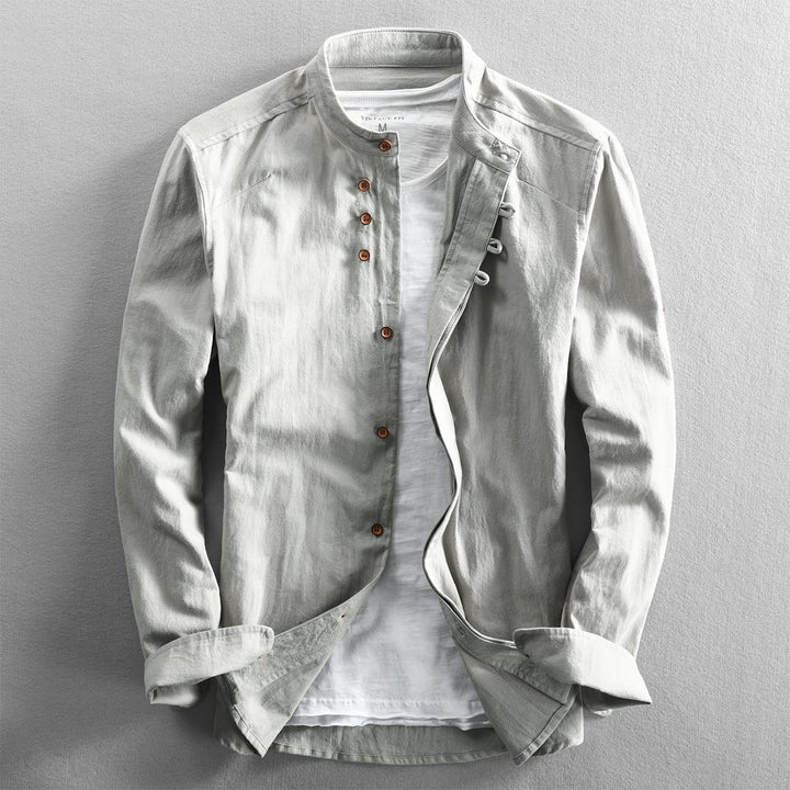 Taoren™ – Slim Mandarin Collar Shirt