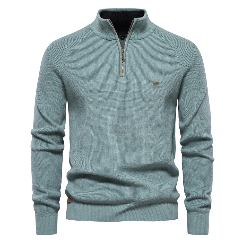 Aeris™ – Slim Collar Knit Sweater For Man