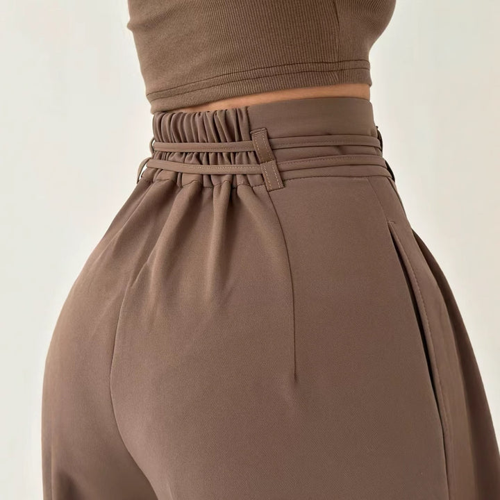 Caelina™ – Tailored Lace-Up Straight Pants