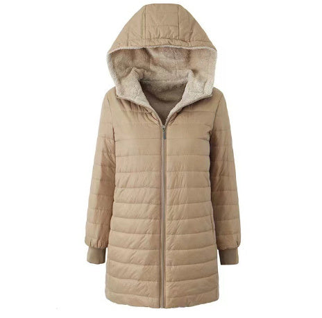 Alvara™ – Fleece-Lined Woman Cotton Hooded Coat