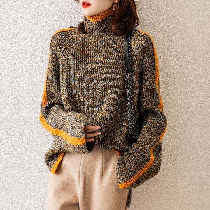 WoolenMuse™ – Woman Classic Turtleneck Pullover