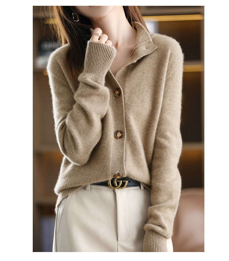 StandMuse™ – Women’s Retro Stand-Collar Knit Cardigan Coat