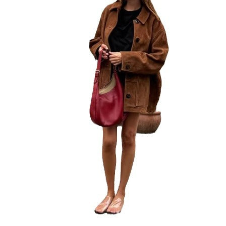 OldSoul™ – Woman Retro Chic Long Sleeve Coat with Lapels