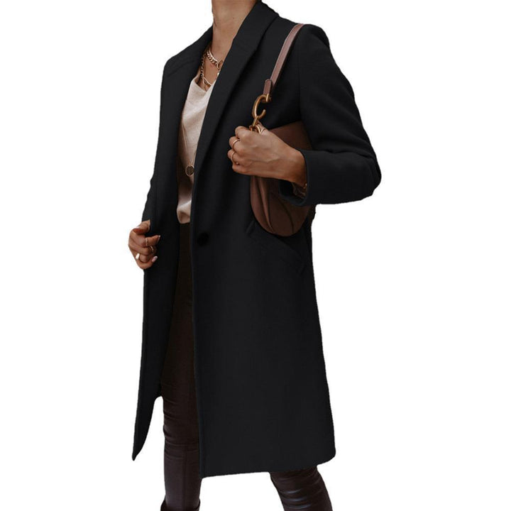 UrbanEase™ Women’s Wool Coat – Narrow Fit, Stand Lapel