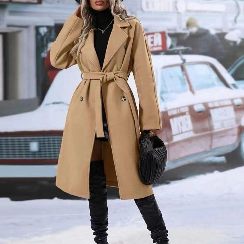 Marvelle™ – Woman Sleek Longline Trench Coat