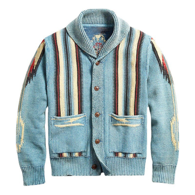 Brevion™ – Men Lapel Knit Sweater