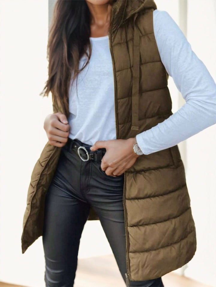 Elowen™ – Luxe Hooded Puffer Vest