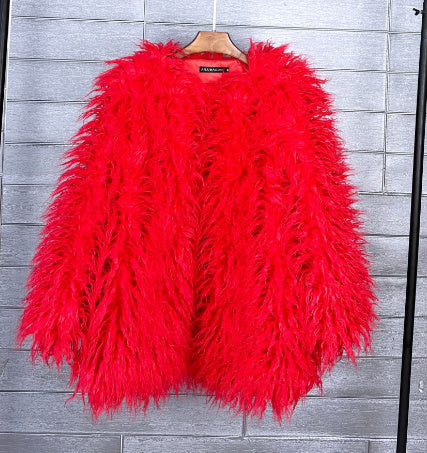 BohoWave Colorful Faux Fur Jacket