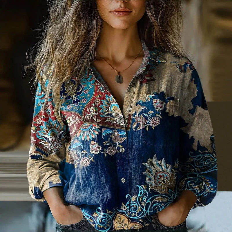 Lunara™ – Cloudwash Top Blouse For Woman
