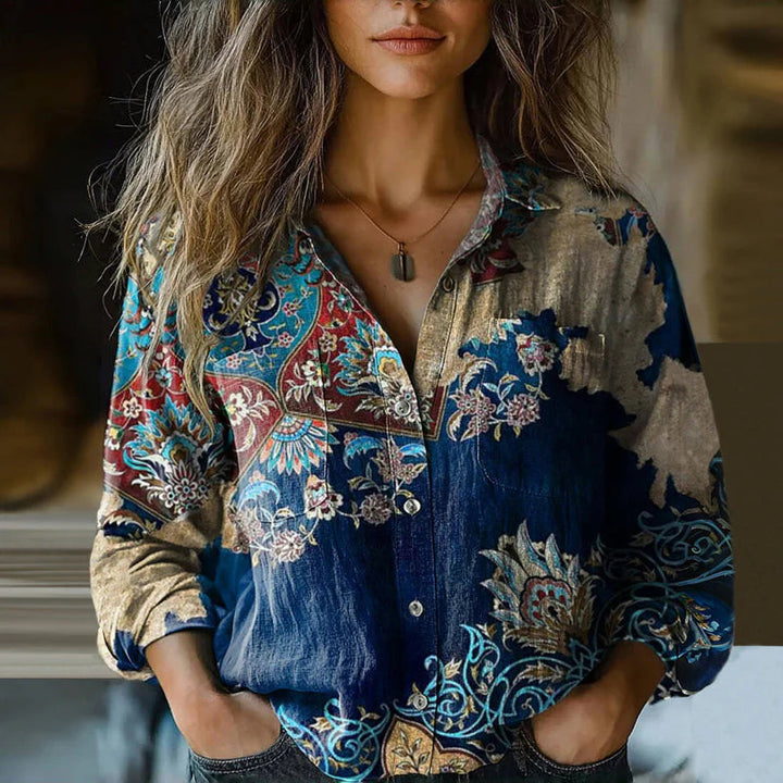 Lunara™ – Cloudwash Top Blouse For Woman