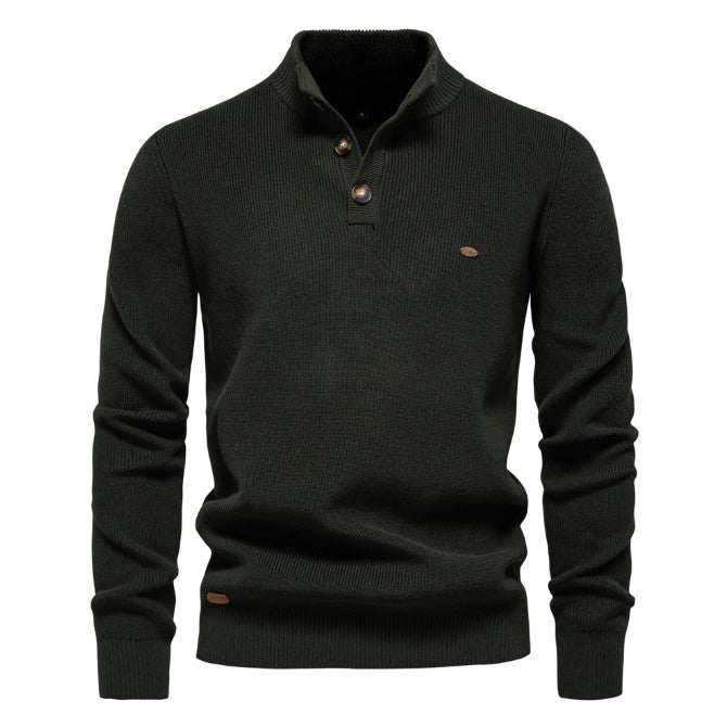 Aeris™ – Slim Collar Knit Sweater For Man