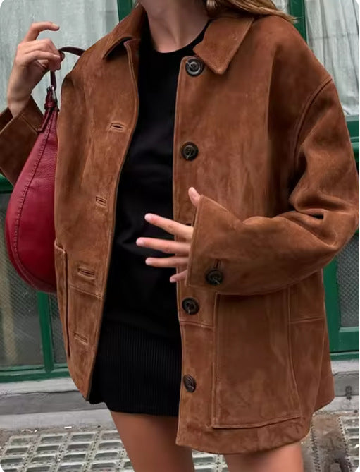 OldSoul™ – Woman Retro Chic Long Sleeve Coat with Lapels
