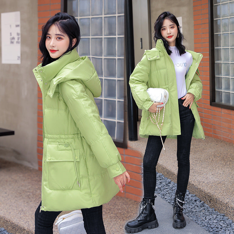 SnowLuxe | Hooded Drawstring Cotton-Padded Jacket Women