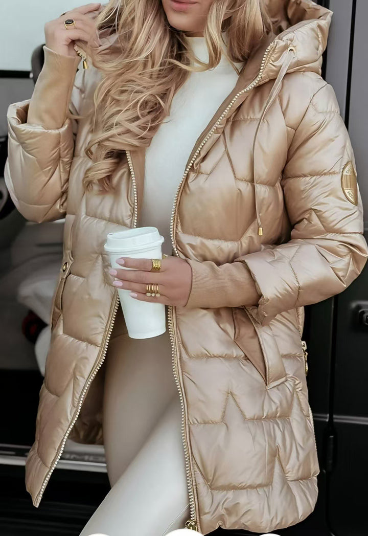 Women’s Winter Hooded Down Cardigan Coat