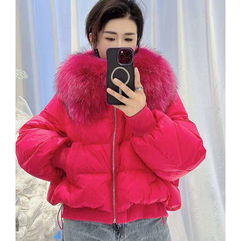 Elowen™ – Women’s Luxe Down Coat with Fur Trim