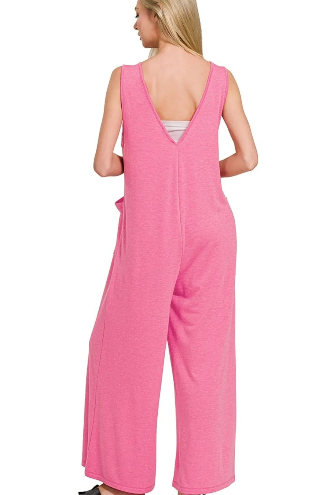 Elodie™ – V‑Neck Relaxed Jumpsuit