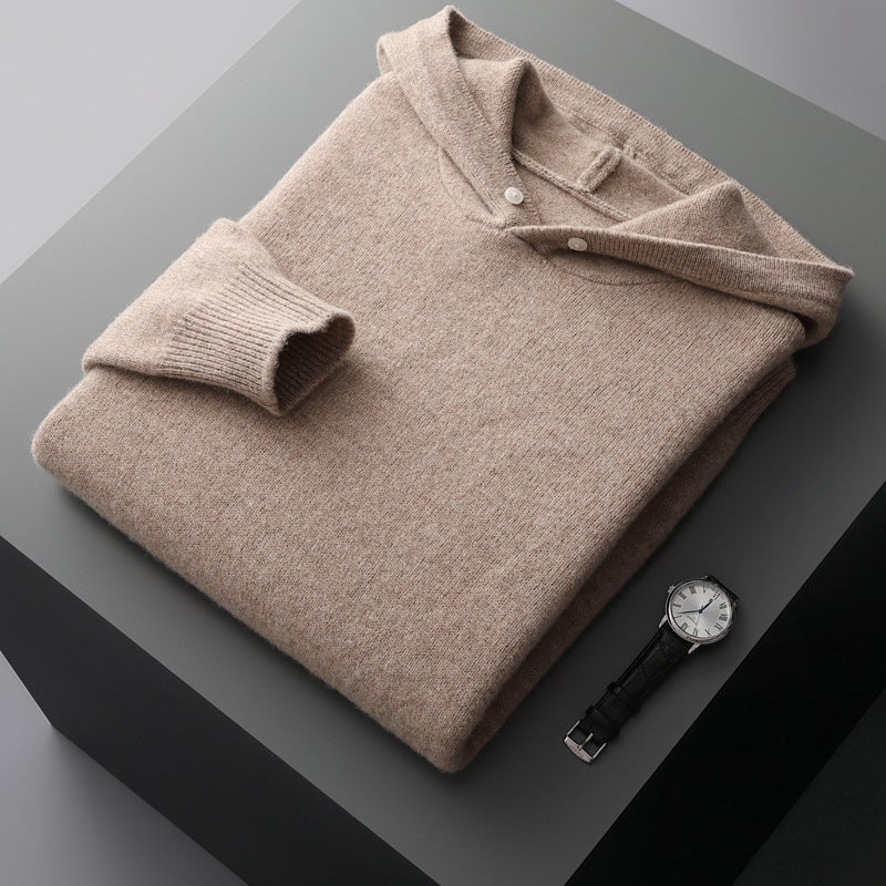 Kelvor™ – Textured Knit Hoodie