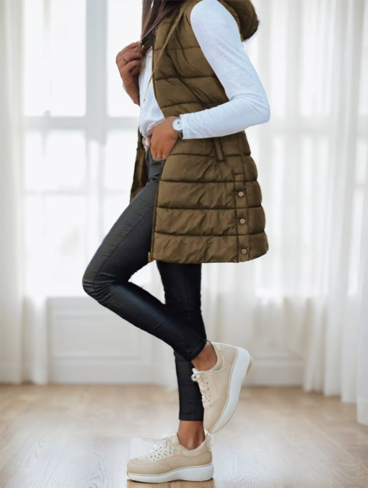 Elowen™ – Luxe Hooded Puffer Vest