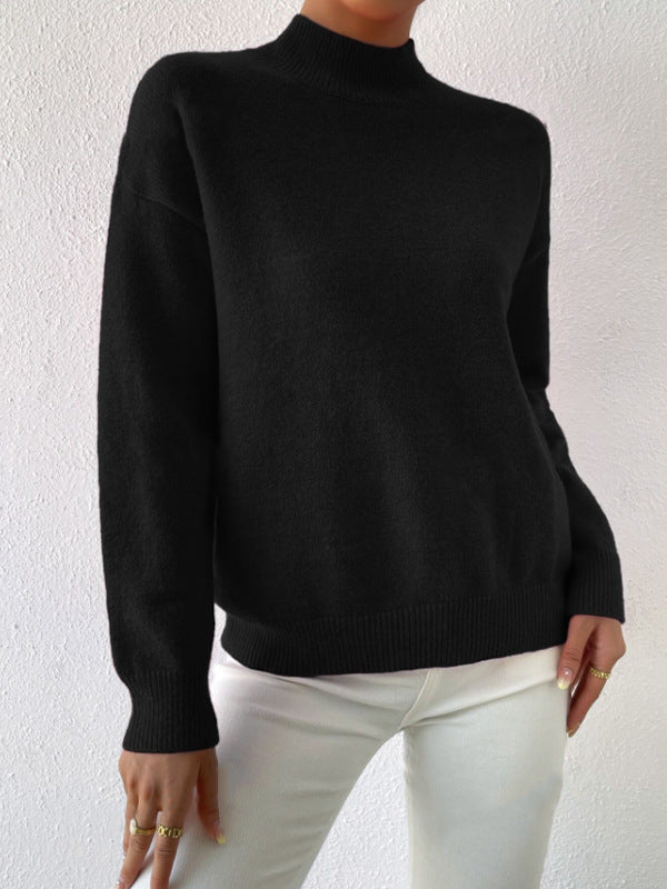 Serenelle™ – Woman Soft High Collar Knit Pullover