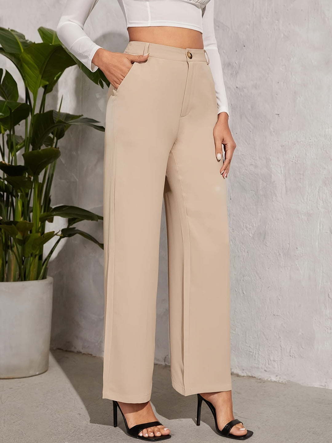 DrapeLine™ – Women’s Wide-Leg Flowy Commuter Trousers