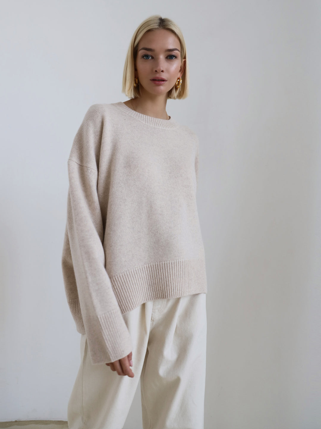Elowen™ – Woman Check-Hem Knit Jumper Dress