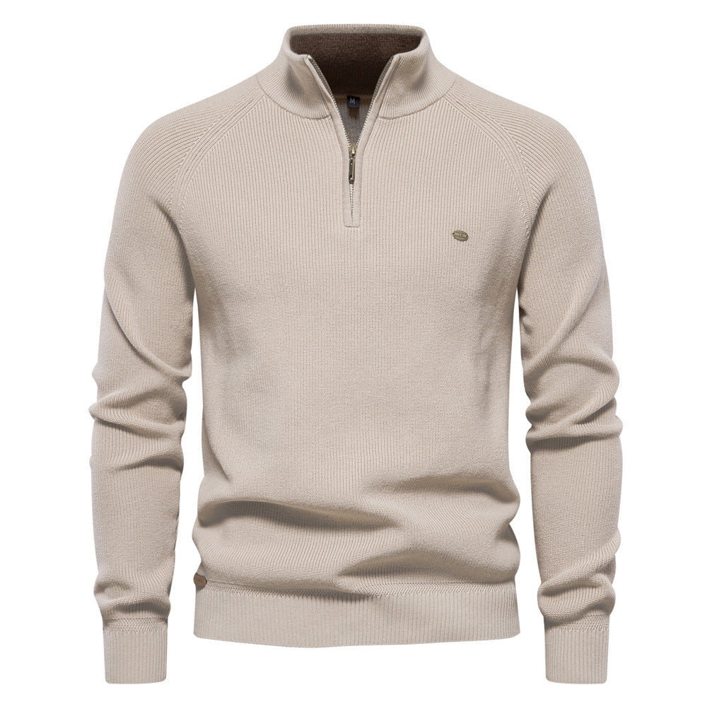 Aeris™ – Slim Collar Knit Sweater For Man