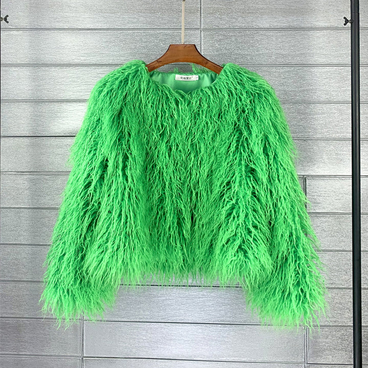 BohoWave Colorful Faux Fur Jacket