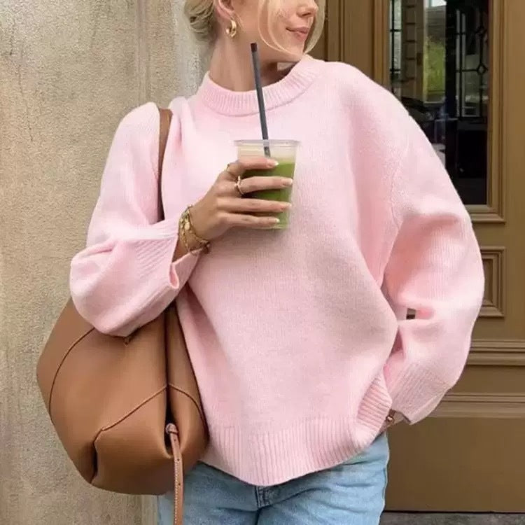 Elowen™ – Woman Check-Hem Knit Jumper Dress