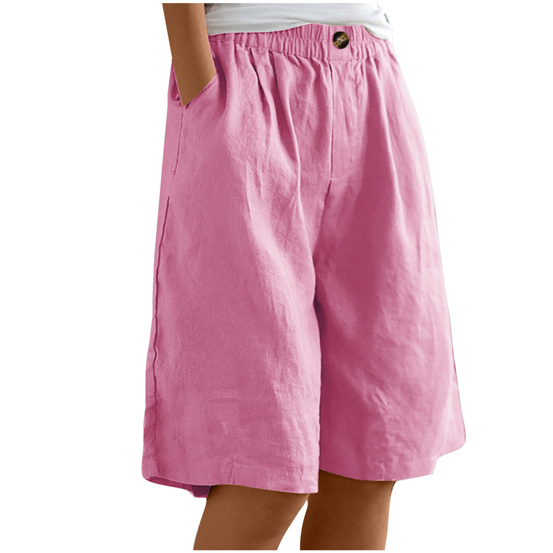 Aurelia™ – Linen Luxe High-Waist Shorts