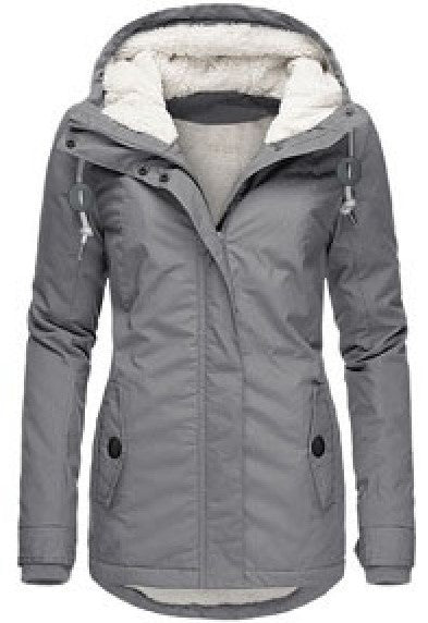 Velleora™ – Casual Woman Warm Hooded Jacket with Pockets