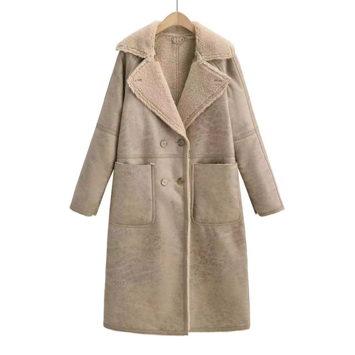 Lunara™ | Classic Long Fleece-Lined Coat with Teddy Collar