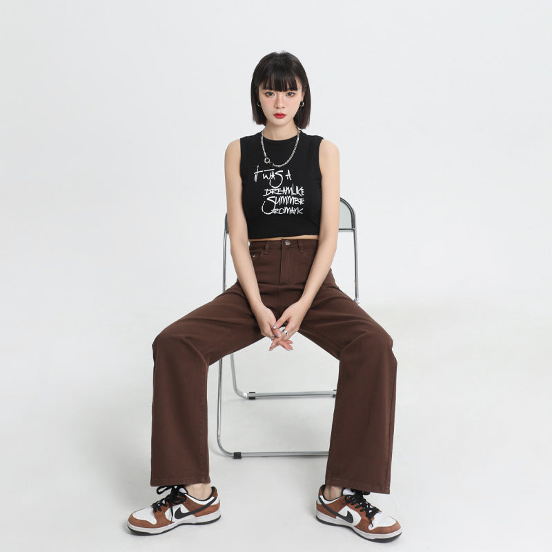 CaféFlow™ – Women’s High-Waist Soft Wide-Leg Denim Jeans