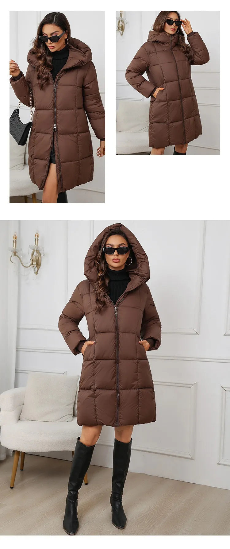 Delyssa™ – Women’s Plus Hooded Winter Coat