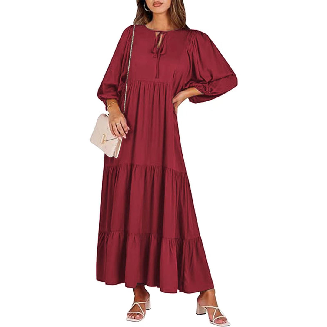 BELLA VITA™ Boho Print V-Neck Maxi Dress for Women