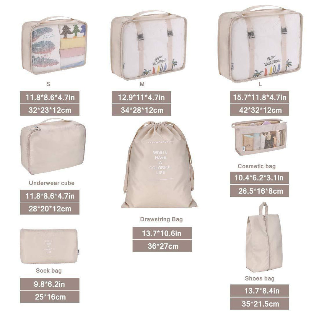 PackNest™ – 8-Piece Travel Organizer Storage Set