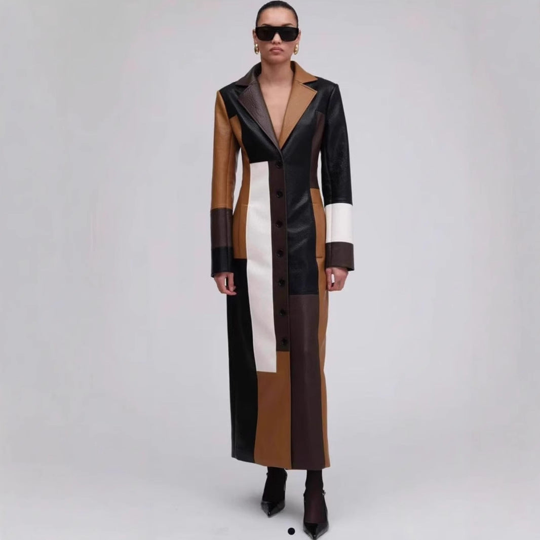 Arisette™ – Woman Retro Chic Leather Dress