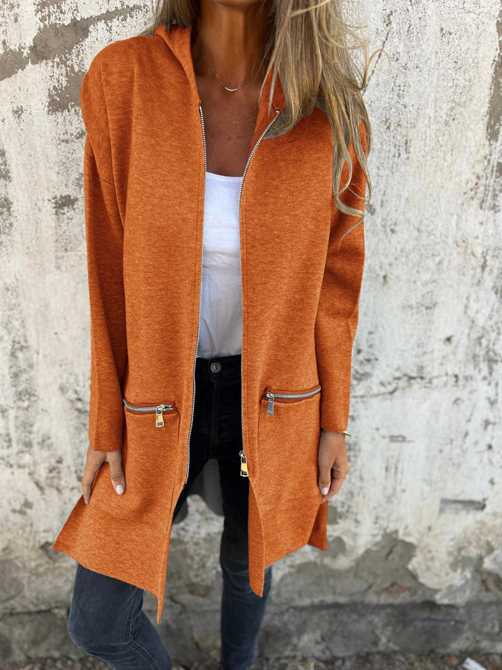 LunaHearth™ – Solid Color Hooded Jacket For Woman