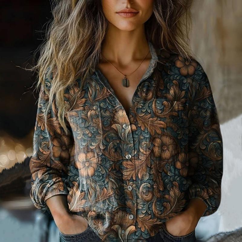 Lunara™ – Cloudwash Top Blouse For Woman