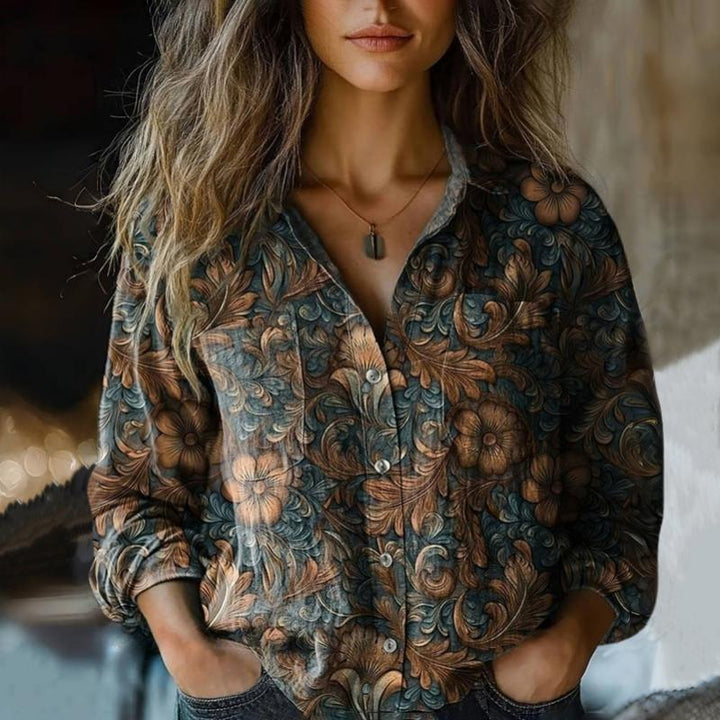Lunara™ – Cloudwash Top Blouse For Woman
