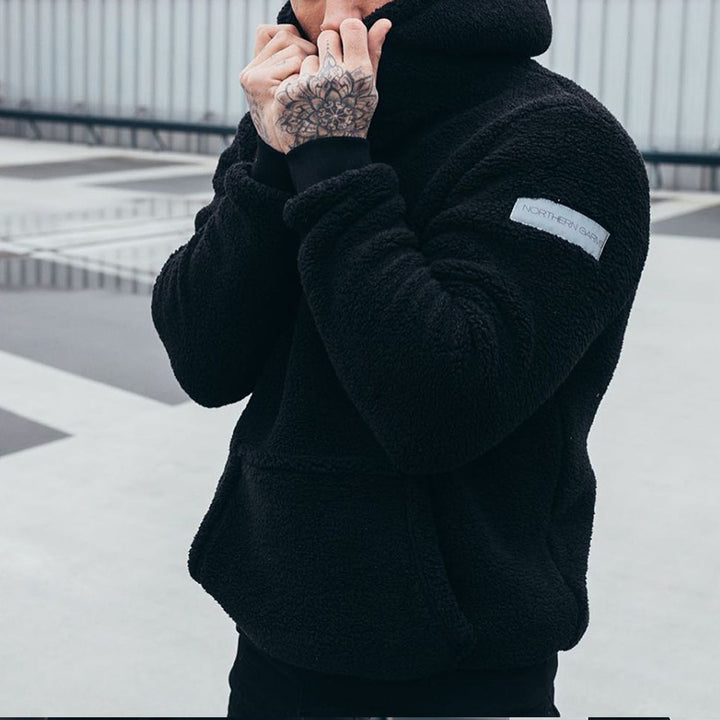 PlushPocket™ – Urban Man Essential Pullover Hoodie