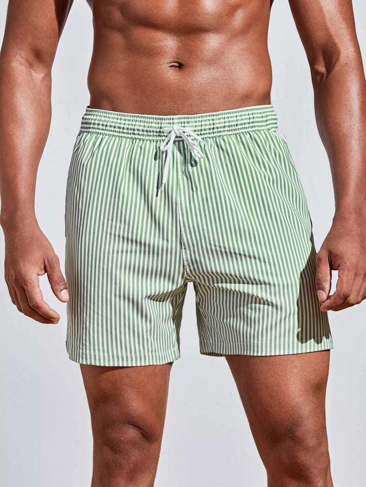 SunDash™ – Men Striped Vacation Beach Shorts