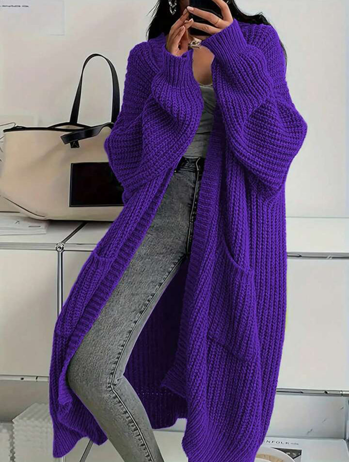 Wynora™ – Woman soft oversized sweater coat