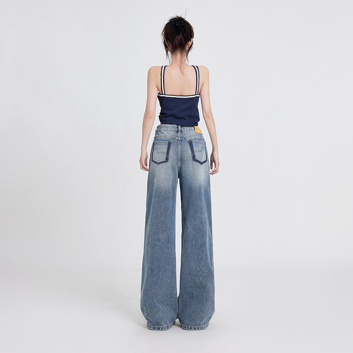 DenimFlow™ – Women’s High-Waist Baggy Straight-Leg Jeans