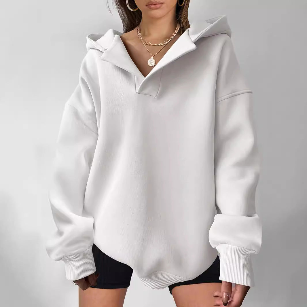LunaEase™ – Relaxed Pullover Hooded Sweater