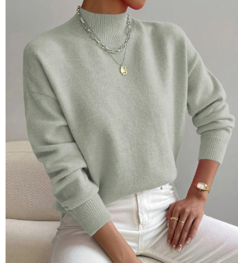 Serenelle™ – Woman Soft High Collar Knit Pullover