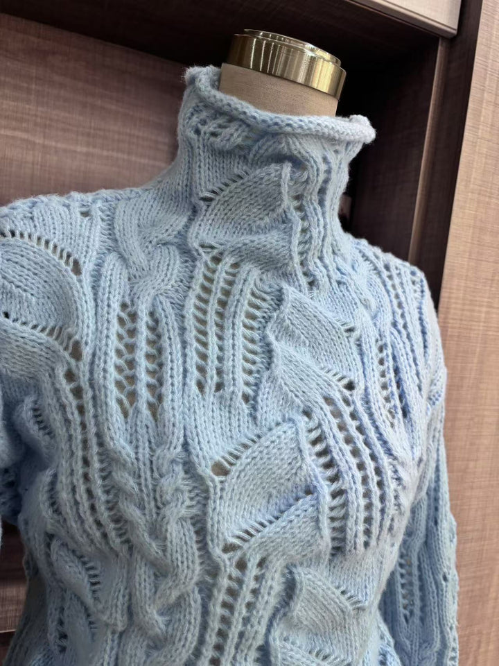 MeshNest™ – Soft Knit Half-Turtleneck Pullover
