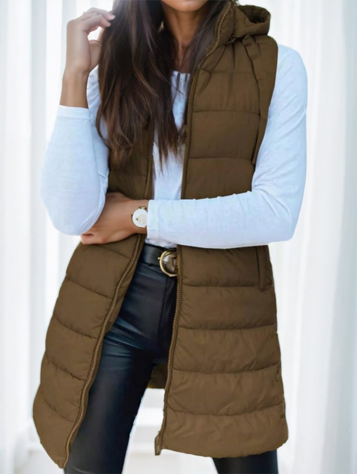 Elowen™ – Luxe Hooded Puffer Vest