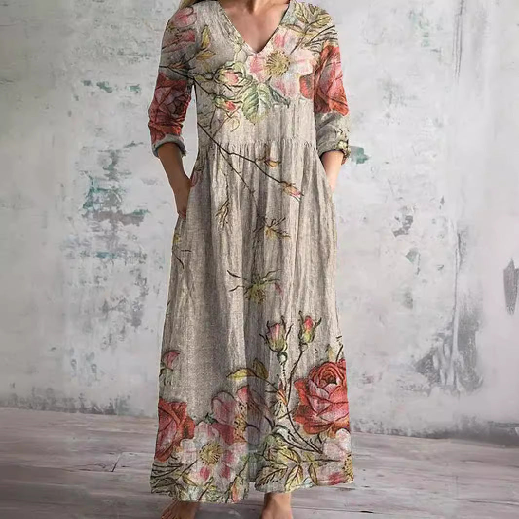 Serenata™ – Floral Reverie Mid-Length Dress