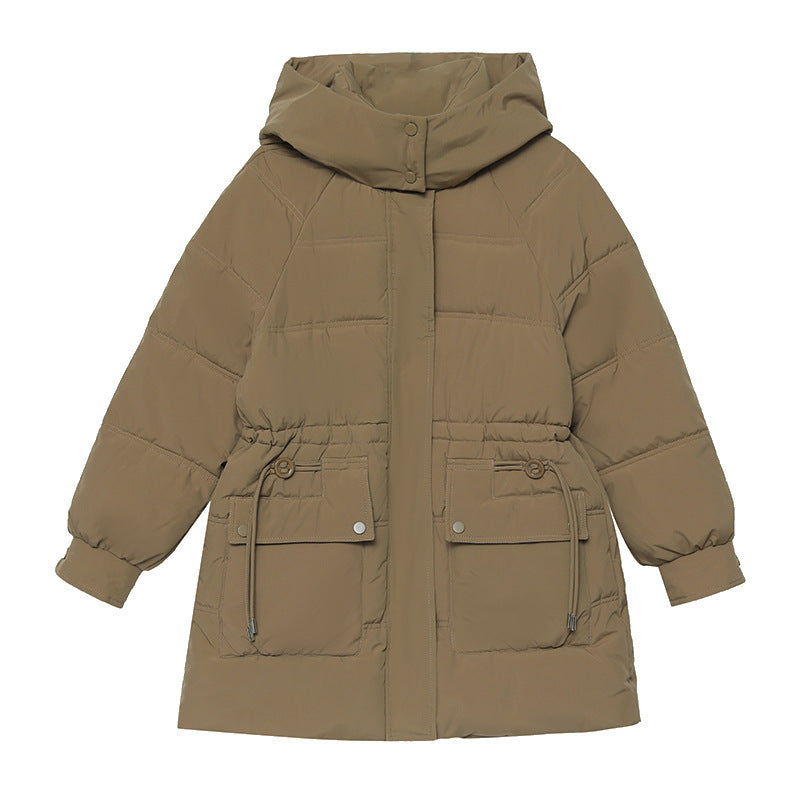 SnowLuxe | Hooded Drawstring Cotton-Padded Jacket Women